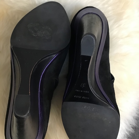 NEW Marcain  low boot wedge  Black with purple stripe. Size 36 - Picture 2 of 3